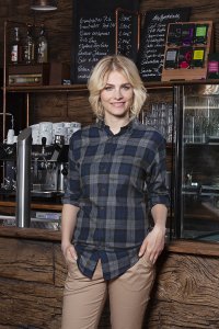 Koszula damska kelnerska z długim rękawem Urban-Style Check Mellow
