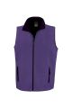 Bezrękawnik męski Softshell kolor Purple-2607C Black-BLK